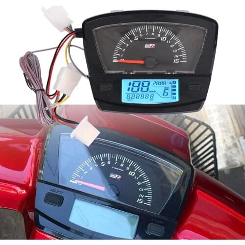 Motorcycle Modified LCD Digital Instrument Waterproof Odometer Speedometer Meter Tachometer Gear Indicator For Honda EX5