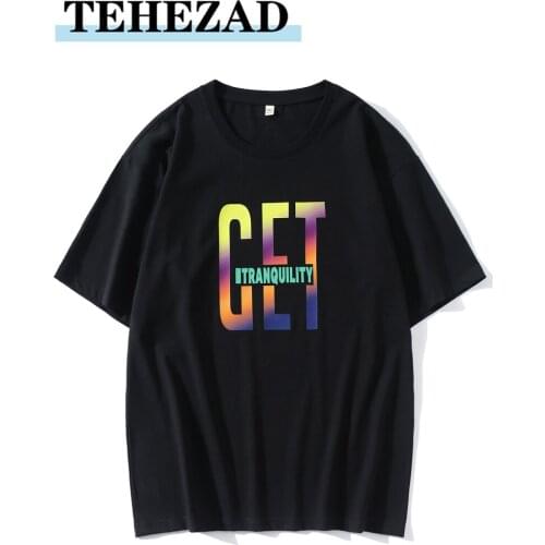 Spring/summer 2021 O-Neck Mens T-Shirt Loose Print Breathable Short Sleeve for Men and Women