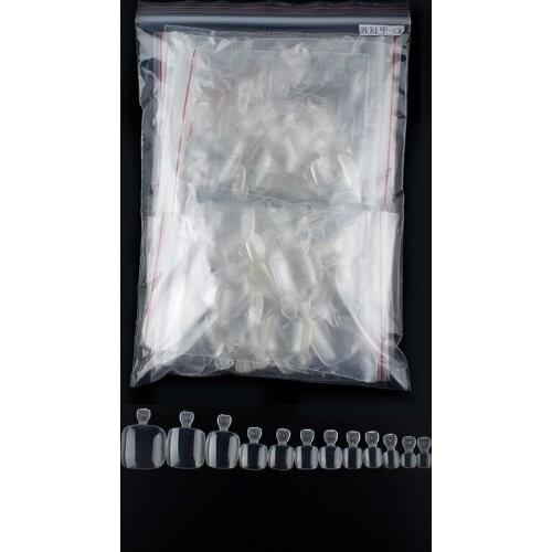 Nail Sticker Folding Seamless Full Toe Nail Semi-Finished Patch Manicure White Sheet 504 Pieces Portable MH88