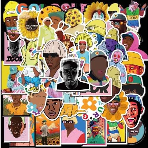 50 PCS Tyler The Creator Stickers for Car Styling Bike Motorcycle Phone Laptop Travel Luggage Cool Funny Spoof JDM Decal
