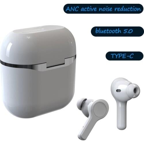 ANC Active Noise Reduction Earphone Type-c Usb Tws Bluetooth 5.0 Wireless Headset Stereo Sound In-ear Earbuds