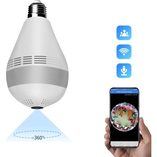 OEM 1080P V380 Pro Fisheye LED 360 Panoramic Security Wireless Wifi CCTV Light Bulb Camera