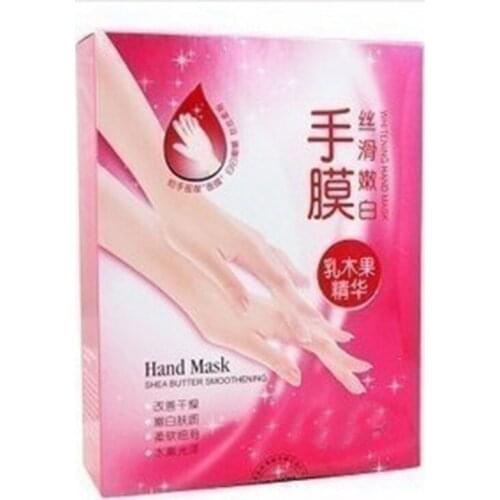 2Pcs/1Bag Whitening Hand Mask Shea Butter Smoothening Skin Care Exfoliating Hand Moisturizing Gloves Spa Soften Skin Repair