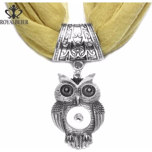 RoyalBeier 2019 Multi Options Scarf Charms 18mm Snap Button Charms Jewelry For Women 20mm Leather Bracelet Snap Jewelry