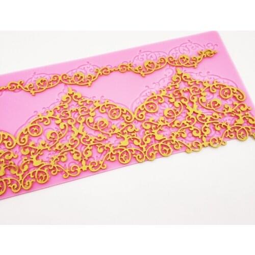 Silicone molds for decorative lace cakes