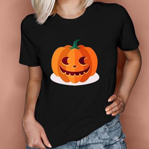Halloween Short Sleeve Oversized T Shirt Casaul Tops Women 2021 Blusas Festival Clothes Print T-shirts Plus Size Women Clothing
