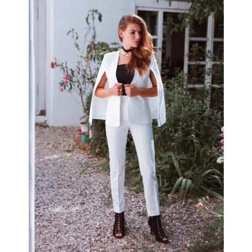 Office Lady Pants Suits Catwalk Custom Made High Quality Casual Women Wedding Jacket Coat Blazer 2 Pieces