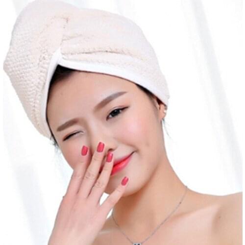 1pc Microfibre After Shower Hair Drying Wrap Womens Girls Ladys Towel Quick Dry Hair Hat Cap Turban Head Wrap Bathing Tools