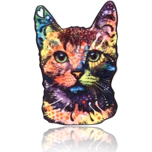 1PC Fashion Dress Coat Accessories Jewelry Colorful Acrylic Animal Elephant Cat Brooch Dog Horse Bird Pin Badge Brooch