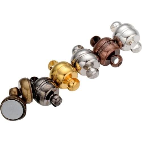 5 Sets Magnetic Clasp Hooks Jewelry Clasps End Caps Necklace Bracelets Clasp Connectors for Jewelry Making Accessories 11x7mm