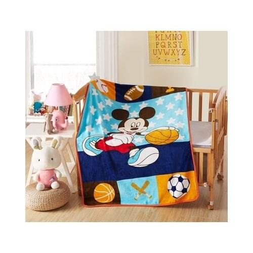 Promotion! Cartoon Blanket baby crib bedding set coral fleece newborn bed Set Quilt ,140*100cm
