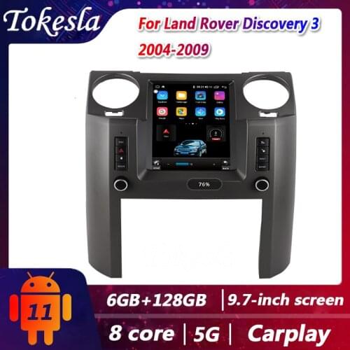 Tokesla Car Radio Telsa Android For Land Rover Discovery3 Auto Central Multimedia Player Gps Navigation DVD Automotivo 2004-2009