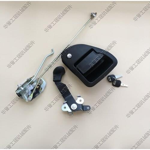 Free shipping for Excavator Parts Door Lock of Cab Assembly Lock Block/outside Handle/Inner Handle for Lishide SC200/220-8