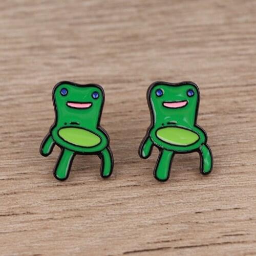BG1384 New Pair Cute Animal Frog Earring Cartoon Animal Earrings Game Earrings Stud Earrings Fun Party Gift