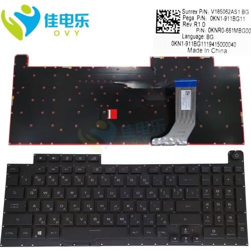 Bulgarian Backlit keyboard for ASUS ROG strix G G731 G731GT G731GU black laptop keyboards 0KNB0 661MBG00 Colorful Backlight