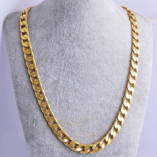 Gold Silver Color Twisted Singapore Chain 24inch 7mm Gold Color Necklace For Women Men New DIY Long Necklace Jewelry #280750