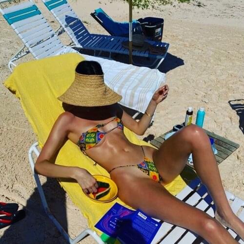 Floral Tube Top Bikini Summer Swimming Women Brazil Bikini Set Women Lace Bikini Swimwear