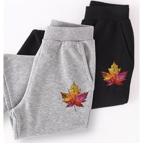 Aimi lakana boys long pant maple leaf fashion clothes kids spring autumn sweatpants baby boys cotton pajamas pants