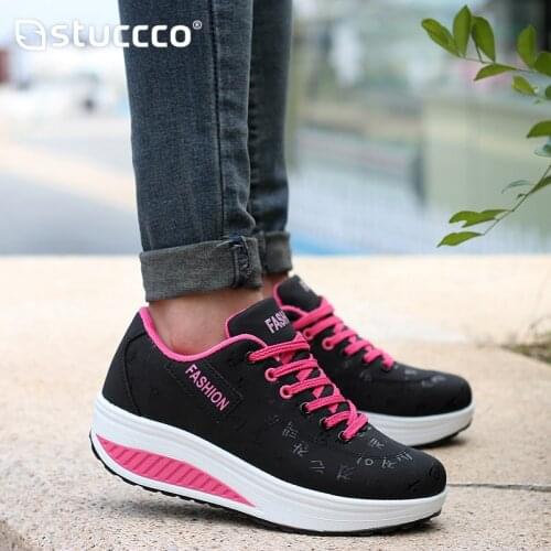 Shoes Women Fashion Sport Comfortable Ladies Flat Casual Thick Bottom Walking Shake Shoes Platform Woman Sneakers Zapatos Mujer