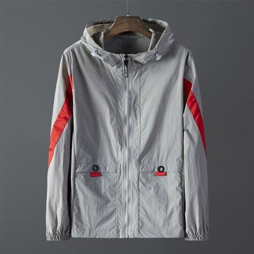 Summer mens outdoor ultra thin sunscreen hooded couple sunscreen coat cycling breathable fashion brand mens jacket