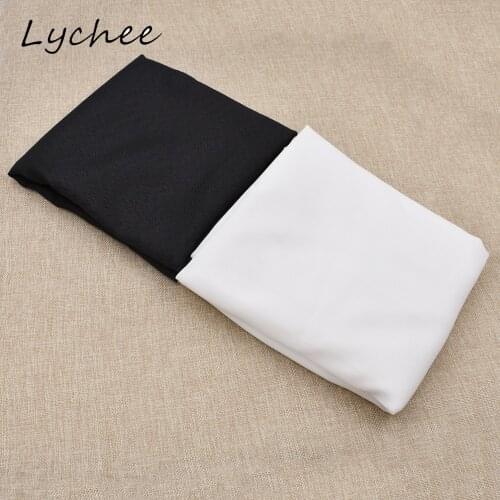 Lychee 1.5*1m White Color Polyester Interlinings Single-sided Adhesive Fabric For DIY Handmade Garment Cloth