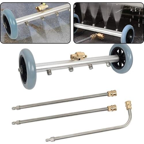 Pressure Washer Undercarriage Cleaner Power Washer Surface Cleaner Water Broom With 16 Inch Extension Wand 90-Degree Angled Wand
