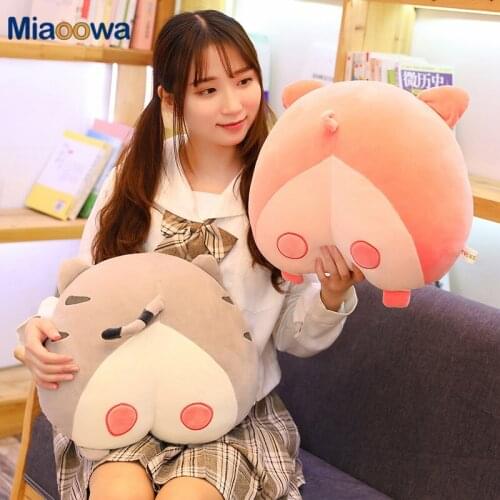 2020 New Cute 40/50cm Novelty Chi Chis Cat Butt Plush Corgi Pillow Pig Cushion Cartoon Animal Sofa Stuffed Dog Kids Toys Gift