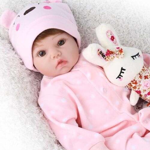 NPKDOLL 22inch Silicone Reborn Dolls Newborn infant reborn toddler girl Bebe Reborn Doll For Gift Toys