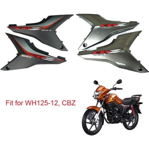 Motorcycle Plastic Faring Parts Side Covers Battery & Tool Panels for Honda WH125-12 CBZ 125cc Right & Left 1 Pair ABS PP Cover