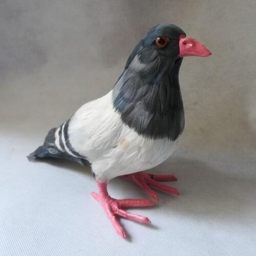 Real life toy gray dove about 22x18cm model polyethylene&furs dove bird model home decoration props ,model gift d0822