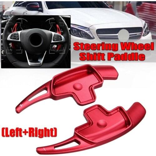 Steering Wheel Paddle Shifter Gear Shift Shifter Extension for Mercedes Benz a B E GLA GLK SLK M GL Class(Red)