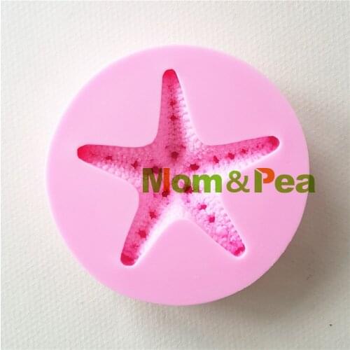 Mom&Pea 1378 Free Shipping Seastar Silicone Mold Cake Decoration Fondant Cake 3D Mold Soap Mold Food Grade