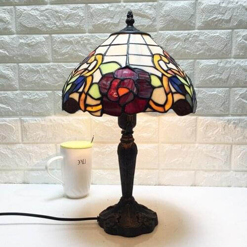 Mediterranean Retro Style Glass Turkish Mosaic Table Lamps Handworked Study Bedroom Home Art Decor Turkish Lamp
