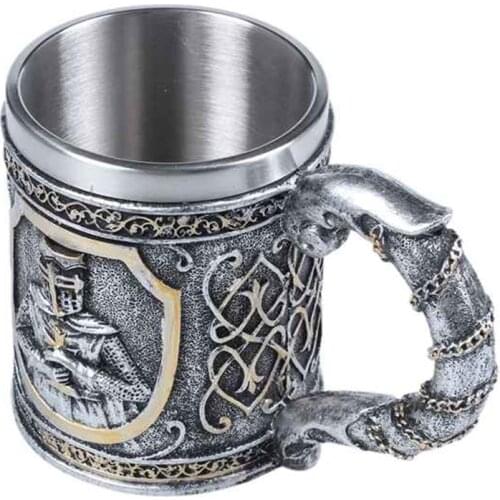 Medieval Templar Crusader Knight Mug Suit Of Armor Knight Of the Cross Beer Stein Tankard Coffee Cup--Mug