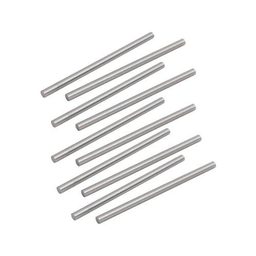 5mm Dia 100mm Length HSS Lathe Round Shaft Rod Bar Silver Tone 10pcs