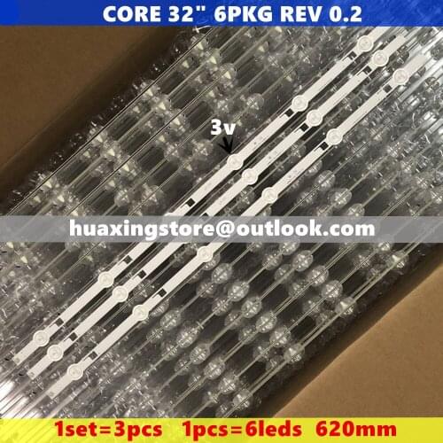 LED backlight strip for TOSH IBA 32W2433D 32W2453RK PEV3232-01Y LED BAR CORE 32" 6PKG REV 0.2 2013.10.07