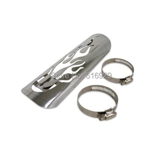 UNIVERSAL MOTORCYCLE ACCESSORIES EXHAUST HEAT PROTECTOR SHIELD fire STYLE SHEEL for magena steed cruiser