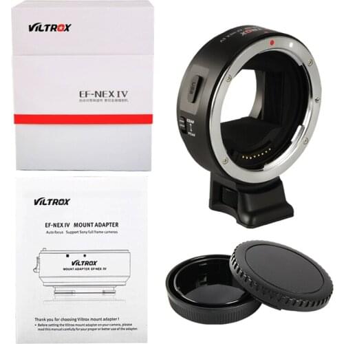 Viltrox EF-NEX IV Auto Focus Lens Adapter for Canon EOS EF EF-S Lens to Sony E NEX Full Frame A9 AII7 A7RII A7SII A6500 A6300