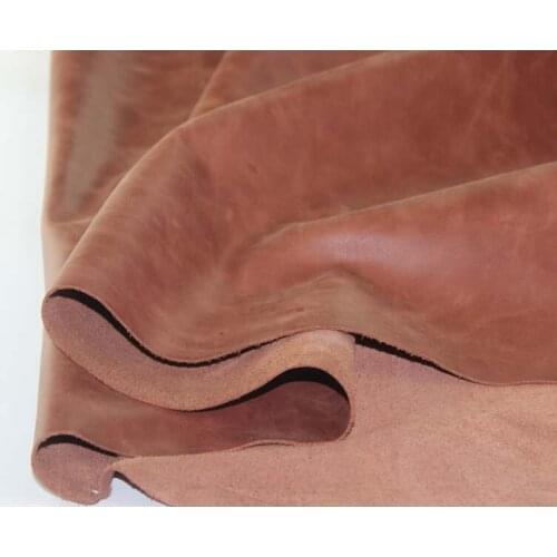 Vintage 100% real cow leather/ polishing rub wax grain yellow leather fabric/ for shoes, handbag, belt/ genuine leather material