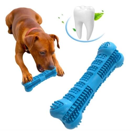 Dog Toothbrush Stick toothbrush Stick Pet Chew Toys Dogs Teeth Brushing Cleaning Massage Nontoxic Natural Rubber Dog molar rod