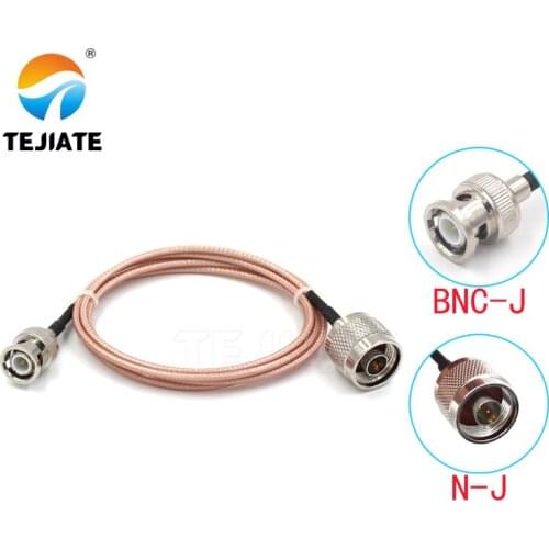 1PCS TEJIATE Adapter Cable N To BNC Type NJ Convert BNCJ 8-90CM 1M 1.5M 2M Length Connector RG316 Wire