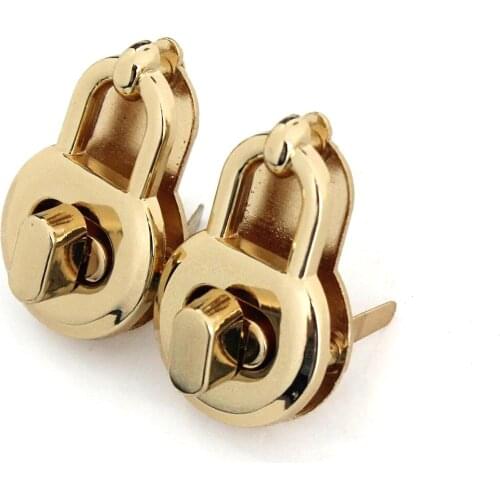 1pcs Fashion Metal Turn Lock Bag Decoration Lock Clasp for DIY Handbag Bag Purse Luggage Hardware Closure Bag Parts Accessories