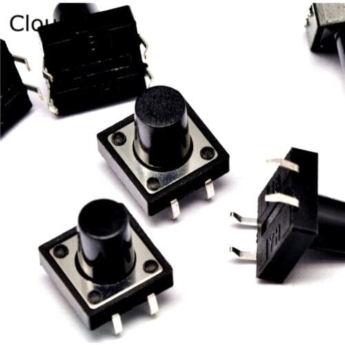 10Pcs 12*12*22 12x12x22H 22MM DIP4 Touch micro switch Push button switch