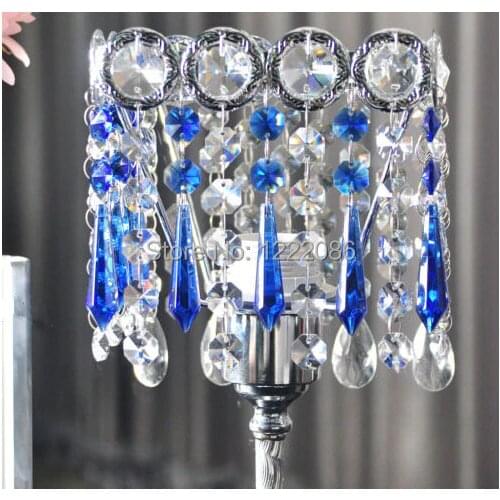 60pcs BLUE GREEN GLASS CHANDELIER CRYSTALS PRISMS HANGING SUNCATCHER SHIPPING FREE