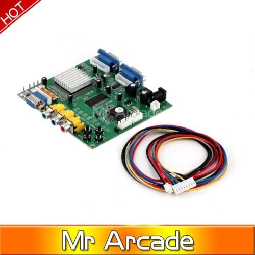 Arcade Game Video Converter Board With Two VGA Output support CGA / EGA / YUV to VGA (2 * VGA)