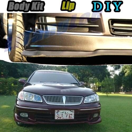 Car Bumper Lip Front Spoiler Skirt Deflector For Nissan Bluebird Tune Car Modified Body Kit VIP Hella Flush Lips