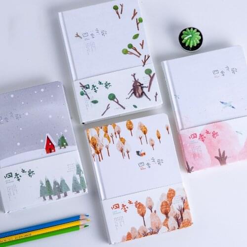 Song of Four Seasons Notepad Childrens Diary School Office Stationery Student Notebook 112 Pages Creative School Supplies