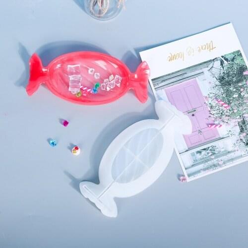 Large Candy Shaped Tray Silicone Mold 3d Rolling Tray Mold For Epoxy Casting Diy Jewelry Holder Fruit Food Dish Home Decoration
