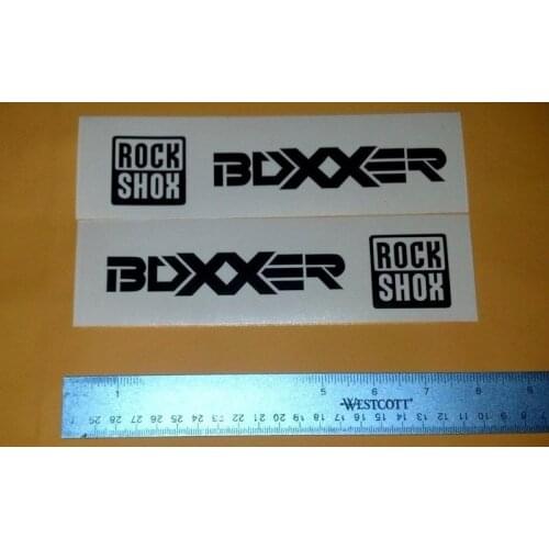 For 2Pcs RockShox Boxxer Sticker Decal lot of 2 Bike Fork DH MTB Freeride Downhill Dirt Car Styling