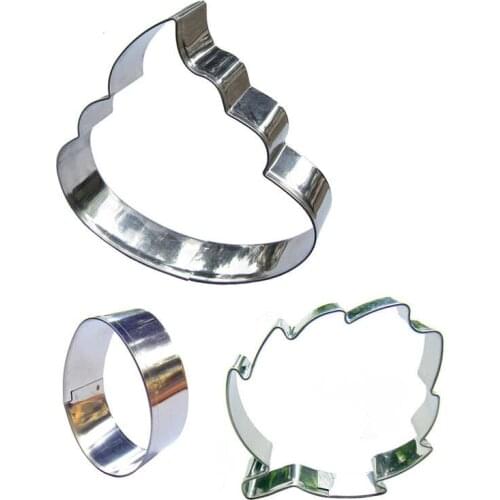 Poo , Egg, Leaf shaped 3 piece biscuit cutting molds, baking tools, cake decorating soft candy tools